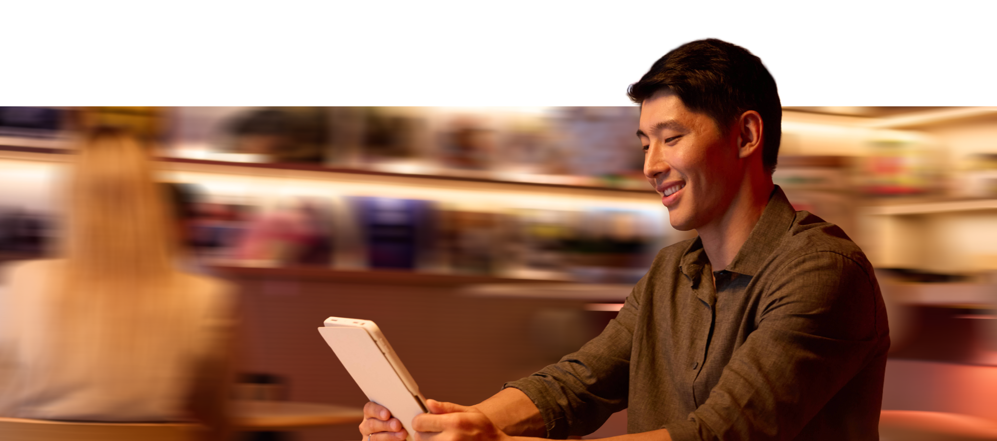 Entrepreneur with a tablet